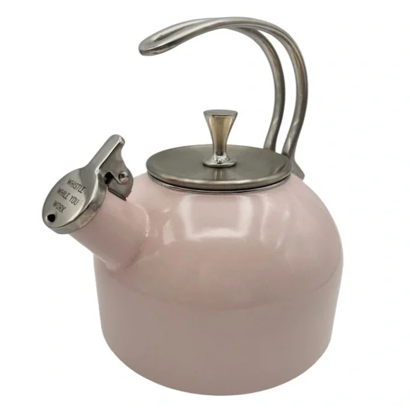 KATE SPADE Whistling Tea Kettle with Stainless Handle in Pale Pink — GIRLIE VIBE - Picture 6 of 6